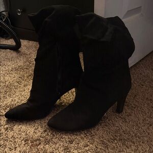 Chic Black Heeled Boots for Women